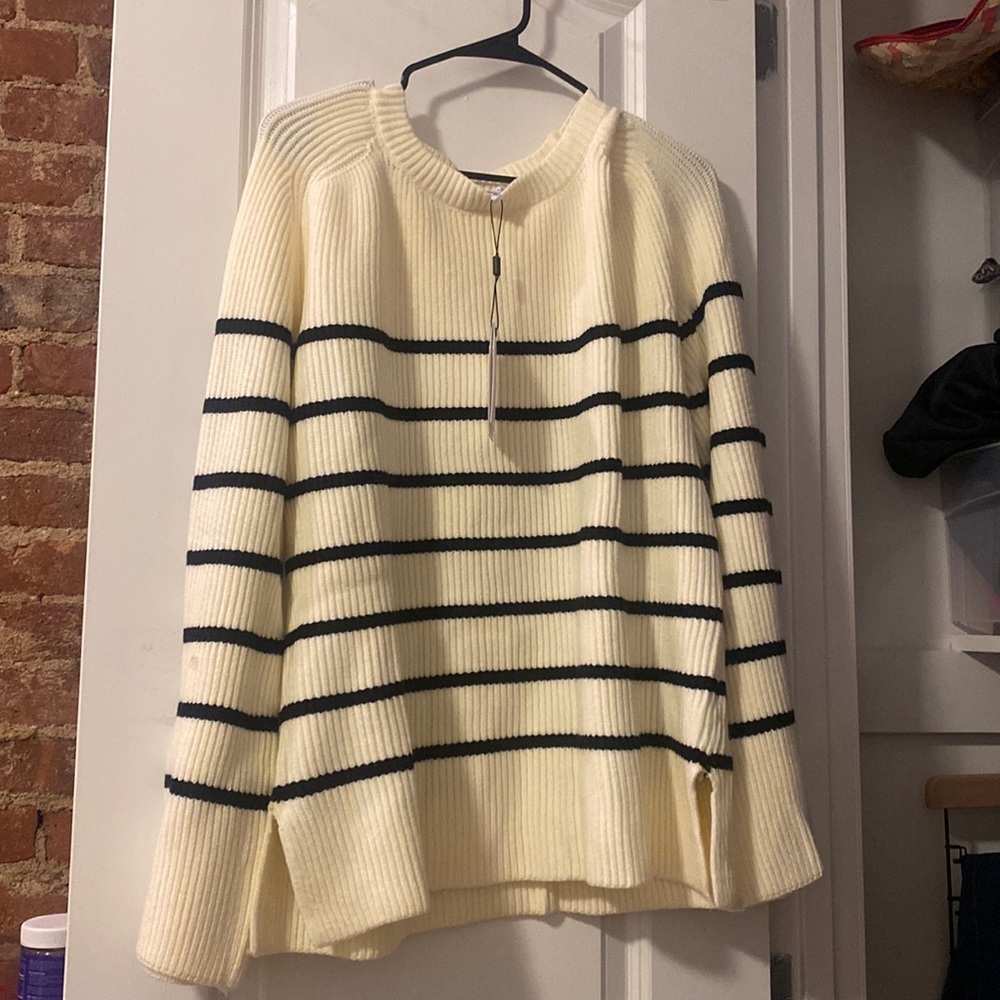 Striped, knit pullover sweater from VICI. New with tags - never worn